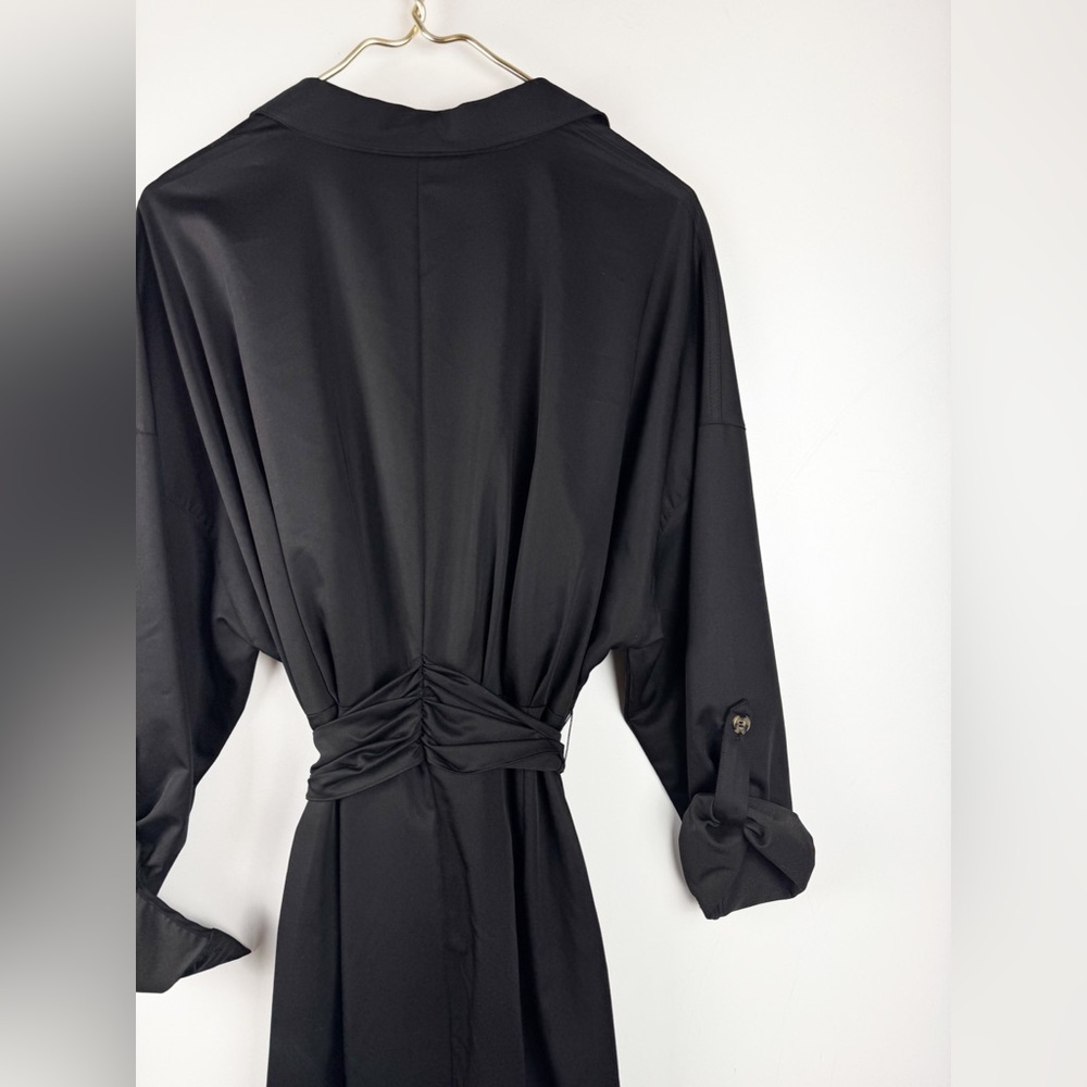 NEW Antonio Melani Roxanne Midi Dress Black Tie Waist Quiet Luxury, Professional - Picture 6 of 6